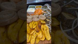 Delicious baked tilapia and pompano fish with fried plantains cooking seafood youtubeshort [upl. by Adnuahsor]