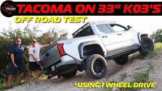 Can 33quot BFG K03 Tires Get Our Tacoma Up The Hill In 1 Wheel Drive  TTC Hill Test [upl. by Schafer]