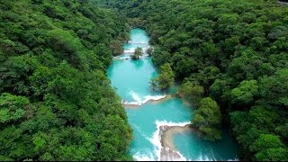 Cascada de Micos desde el aire Huasteca Potosina San Luis Potosí 4k [upl. by Anoirtac]