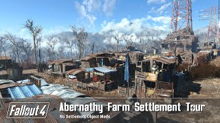 Fallout 4  Abernathy Farm Settlement Build Tour [upl. by Ednutey]