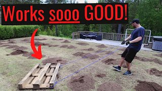 Step by Step Leveling with EASY tools and Reseeding entire lawn [upl. by Aicekal693]