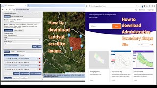 How to download Landsat8 satellite images Administrative Boundary of Nepal and clip out AOI [upl. by Reba]