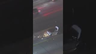 Chase ends in crash on 405 Freeway in LA [upl. by Kapor]