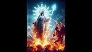 Mother Mary Fights The Devil shots jesus mothermary fé katolik kristen shortsvideo [upl. by Dayir]