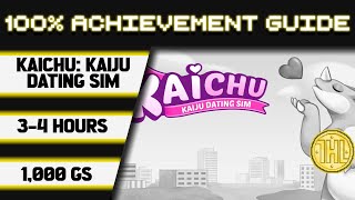 Kaichu  The Kaiju Dating Sim 100 Achievement Walkthrough  1000GS in 34 Hours [upl. by Pavior]