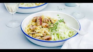 Gestoofde spitskool met chipolata in champignonsausje [upl. by Angelina]