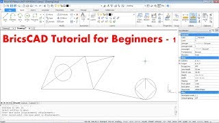 BricsCAD Tutorial for Beginners  1 [upl. by Pippas]