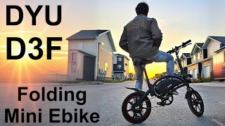 DYU D3F Mini Folding Electric Bike Review  Best Budget Mini Ebike [upl. by Ruskin]