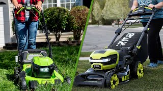 Greenworks Vs Ryobi Lawn Mowers  Which is Better for Your Lawn [upl. by Neelon]