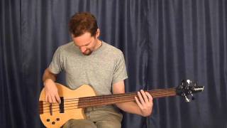 Veillette Paris 5string Fretless Bass playing Magnetic pickup only  Martin Keith [upl. by Ahseneuq596]