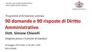 90 domande 90 risposte di Diritto Amministrativo con Simone Chiarelli [upl. by Ellerey]