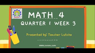 MATH 4 Q1 WEEK3 pptx Matatag LE Based [upl. by Nanni]