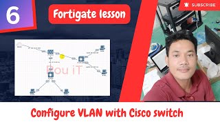 06 Configure VLAN with Cisco switch [upl. by Annuaerb75]