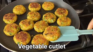 Vegetable cutlet recipe  Easy and quick veg cutlet  Kids lunch box  Tea time snack [upl. by Wilton]