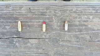 4  9mm 115gr FMJ 80gr NGA Eliminator and 115gr Hornady Critical Defense vs water bottles [upl. by Leipzig517]