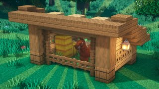 Minecraft How to Build a Horse Stable  Small Horse Stable Tutorial [upl. by Nebe]