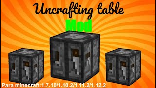 MINECRAFTUncrafting Table Modun mod de utilidad [upl. by Atiuqa197]