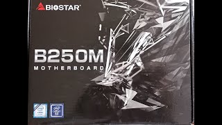 UNBOXING BIOSTAR B250M MOTHERBOARD [upl. by Lesak]