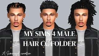 My Sims 4 Male Hair CC folder  Sims 4 CC Folder  Sims 4 Hair CC  Sims 4 CC Hair  Sims 4 CC [upl. by Revlys226]