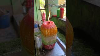 Home made mixd colour candle shorts bottle candle making [upl. by Theresina]