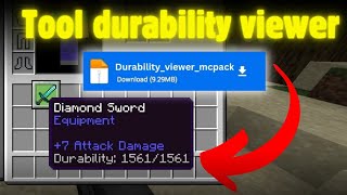 TOOL DURABILITY VIEWER TEXTURE PACK FOR MCPE 120 [upl. by Suirauqed837]