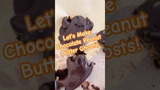 Messy but Delicious Halloween Chocolate Peanut Butter Ghosts halloweentreats [upl. by Konikow]