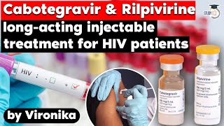 HIV AIDS Treatment  Cabotegravir amp Rilpivirine long acting injectable medicine for HIV patients [upl. by Daphna]