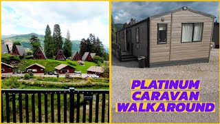 Drimsynie Estate Holiday Village  Platinum Caravan 3 bed Pond View [upl. by Cressida289]