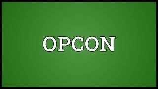 OPCON Meaning [upl. by Iroj869]