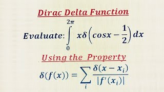 Dirac Delta functionAn important conceptual problem based on properties of delta function [upl. by Llertnor570]