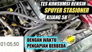 Tes Konsumsi BBM Spuyer Stasioner Dengan Waktu Pengapian Berbeda [upl. by Alegnatal672]