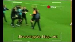 Jose Mourinhos crazy celebration against Barcelona [upl. by Prakash109]