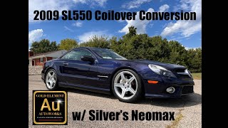 2009 SL550 Silver’s Neomax Coilover Conversion  Las Vegas Nevada to Ohio 😁 Gold Element Autoworks [upl. by Enelak]