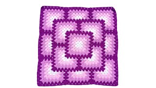 Como tejer el Cuadrado o muestra de colores N° 66 a crochet para colchas y cojines paso a paso [upl. by Elysha]