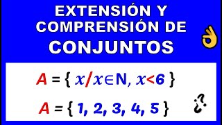 Determinación de conjuntos  Por extensión y por comprensión [upl. by Zeni706]