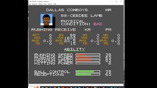 SBluemans Tecmo Super Bowl 2024 Coa Season Pro Bowl Team Rosters And Regular Season Player Statisti [upl. by Ybot9]