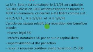 comptabilité des sociétés S4 partie 13 quot Application 3 daffectation des bénéfices quot [upl. by Oswal346]