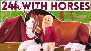 24 HOURS With My Horses Challenge CAMPING II Star Stable Realistic Roleplay [upl. by Ahseyk]