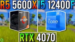 RTX 4070  Ryzen 5 5600X vs Intel i5 12400F [upl. by Bradford]