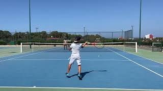 137 Tennis Workout 137 work on semi open stance forehand [upl. by Liakim]