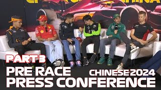 Pre Race Drivers Press Conference Chinese Grand Prix 2024  PART 3 [upl. by Rosanna790]