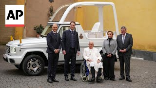 A look at Pope Francis new electric vehicle [upl. by Deerc]