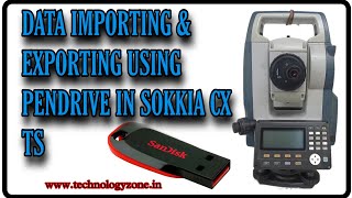 Data importing and exporting using Pendrive in Sokkia CX Total Station Data downloading SOKKIA TS [upl. by Laiceps895]