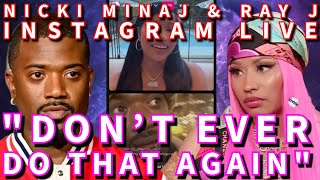 Nicki Minaj ROASTS Ray J on IG Live quotDont Play With Mequot [upl. by Malvie]