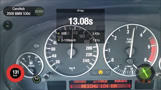 BMW 530d E39 220HP  Acceleration 0  100 kmh DRAGY [upl. by Galen]