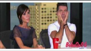 Simon Cowells funny reaction to the Drama Queen American Idol 9 2010 [upl. by Indnahc]