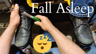 ANOTHER AMAZING BOOT TRANSFORMATION  ANGELO SHOE SHINE ASMR [upl. by Adnolaj]