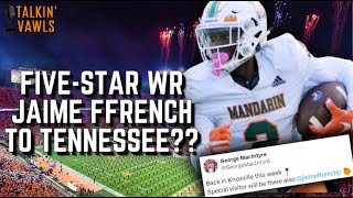 5⭐️WR Jaime Ffrench to Tennessee  Vol Football Recruiting Update [upl. by Airpac]