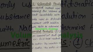 volumetric analysis [upl. by Olcott]