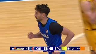 AdmiralBet ABA League 202425 highlights Round 8 Cibona  Split 9112024 [upl. by Martens997]